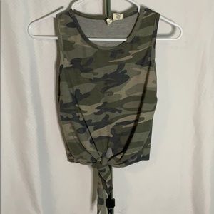 Camo Print Crop Top
